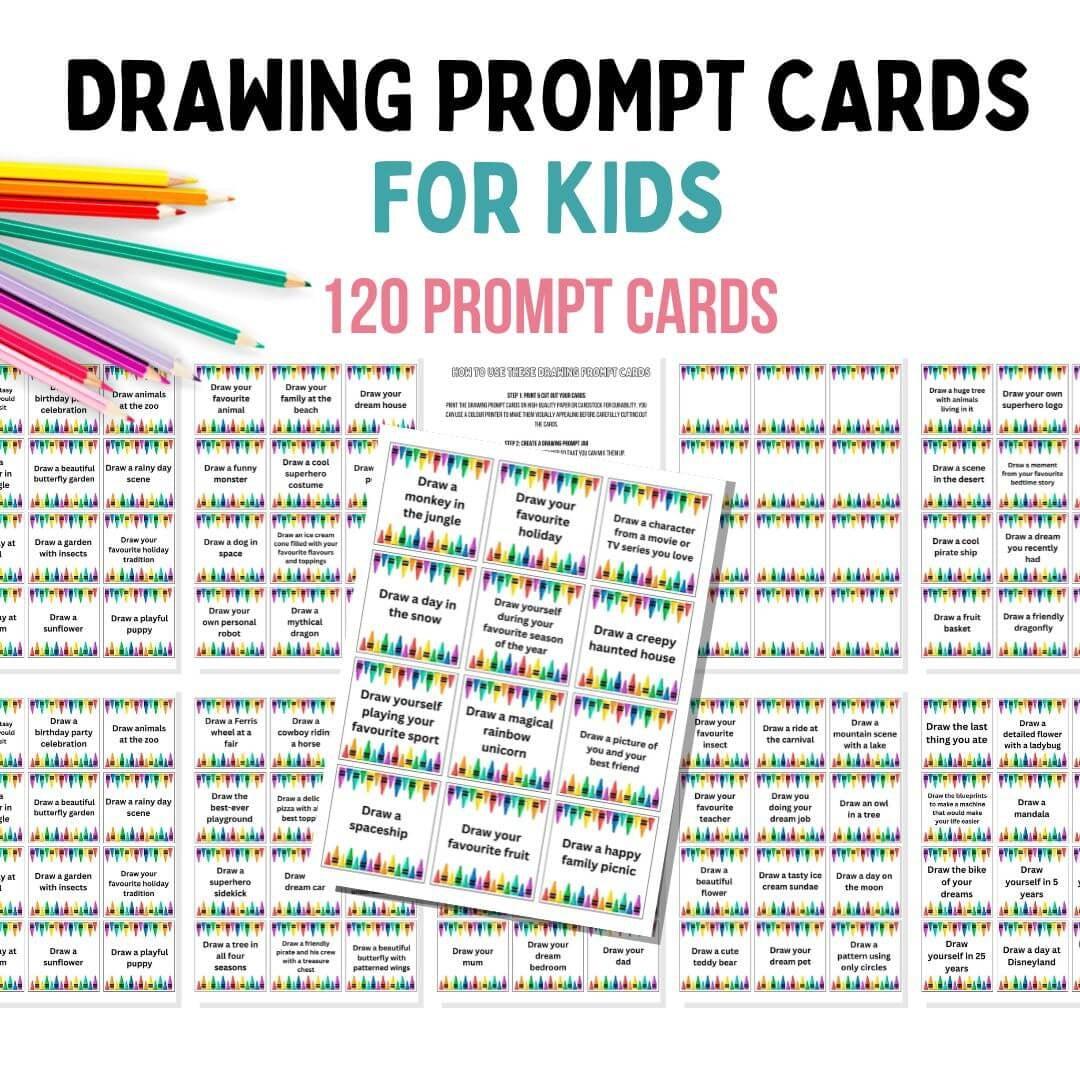 Drawing Prompt Cards For Kids - Simplify Create Inspire