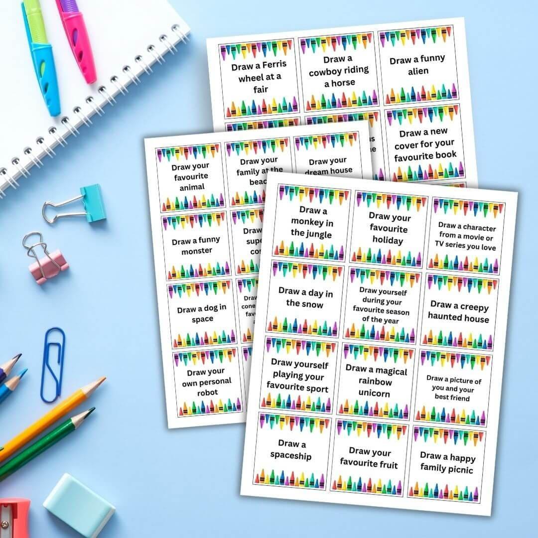 Drawing Prompt Cards For Kids - Simplify Create Inspire