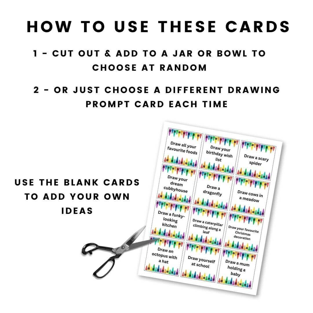 Drawing Prompt Cards For Kids - Simplify Create Inspire