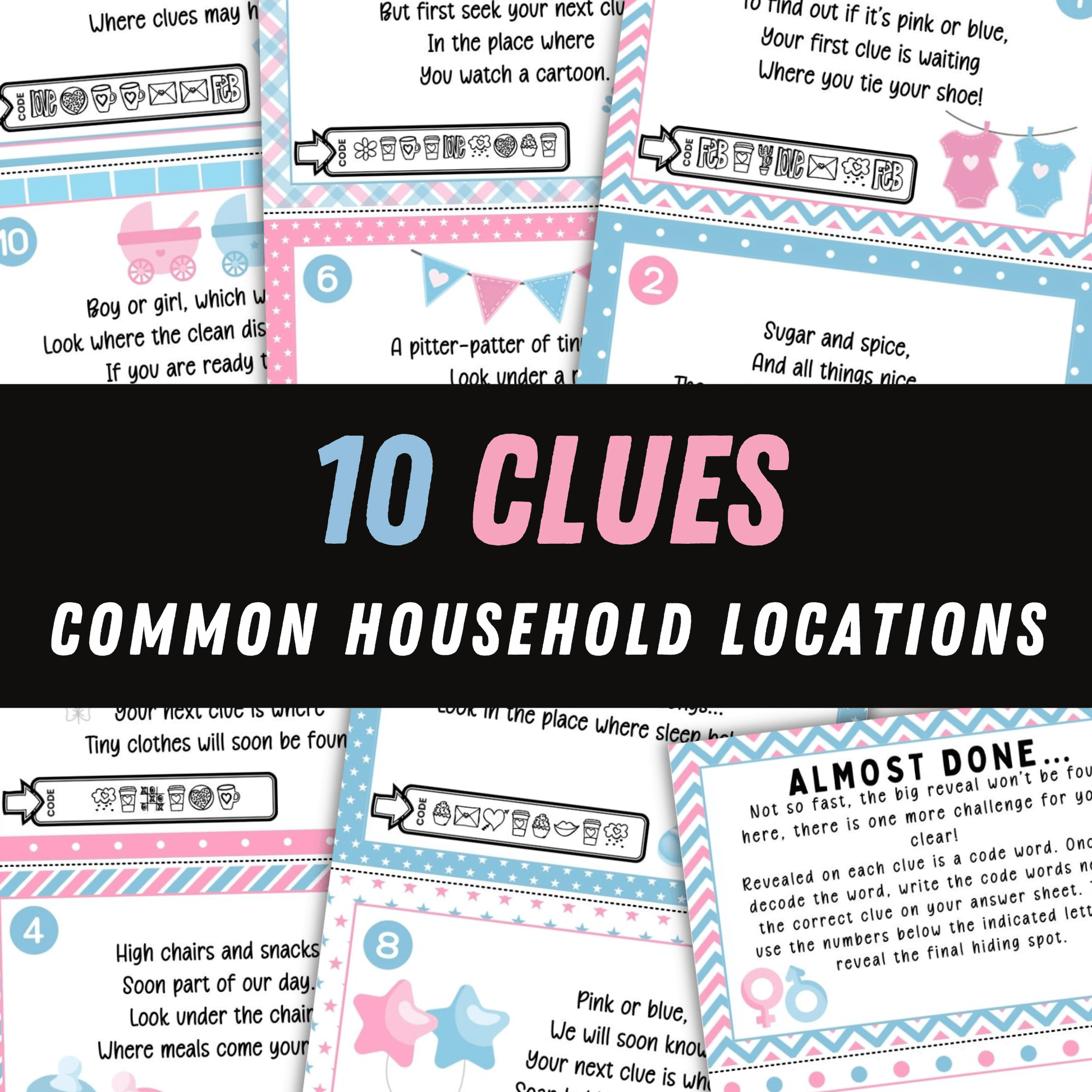 gender reveal scavenger hunt.