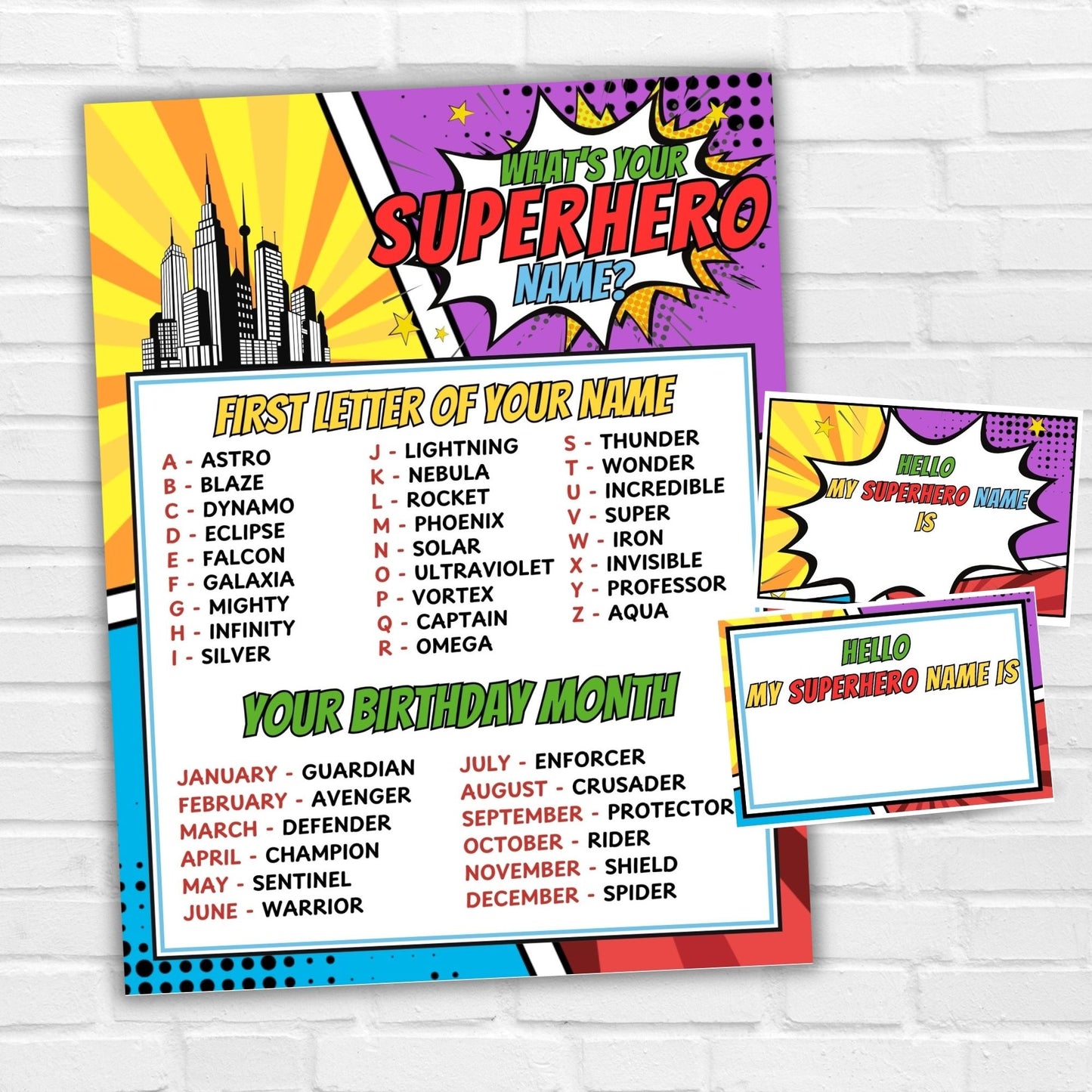 What's Your Superhero Name