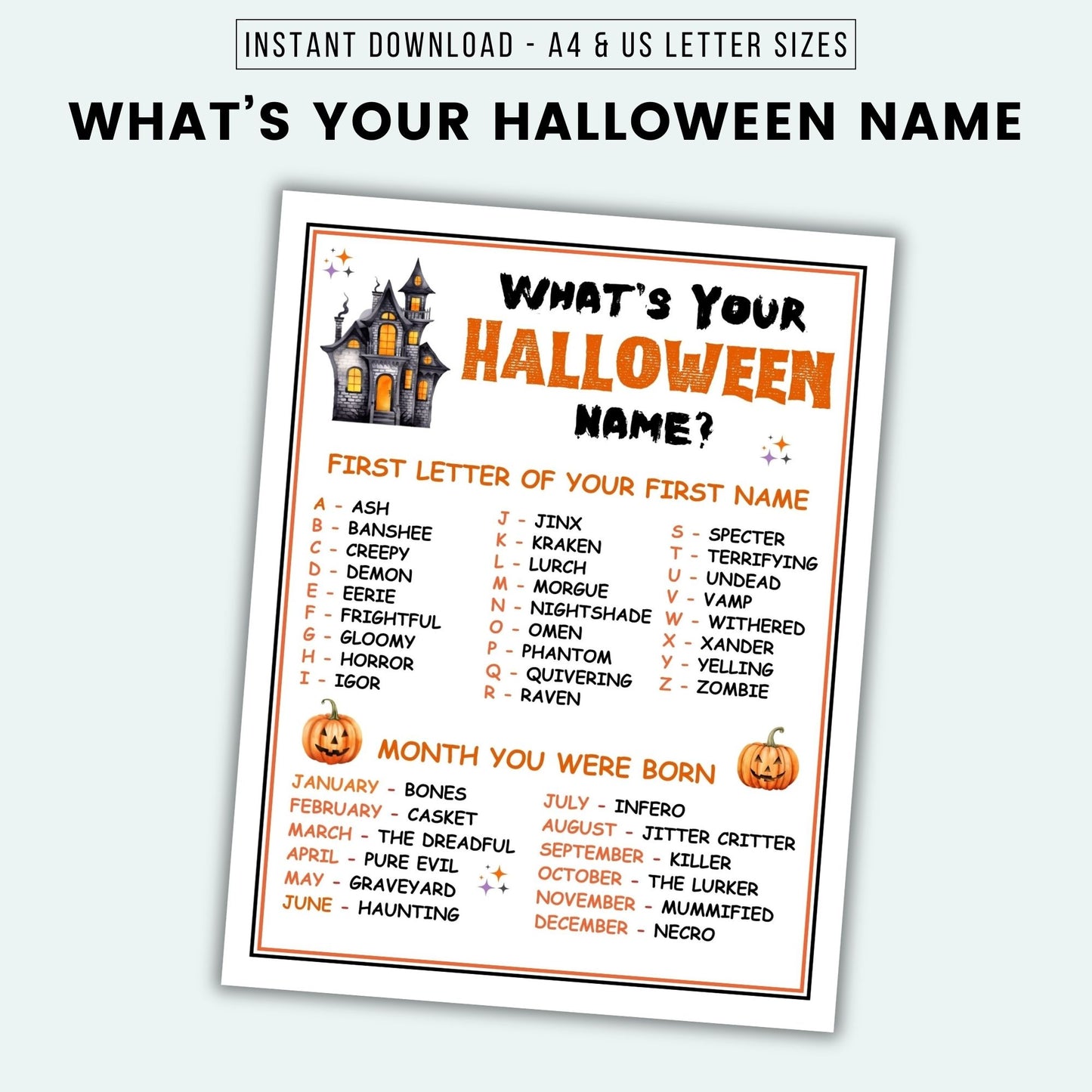 What's Your Halloween Name