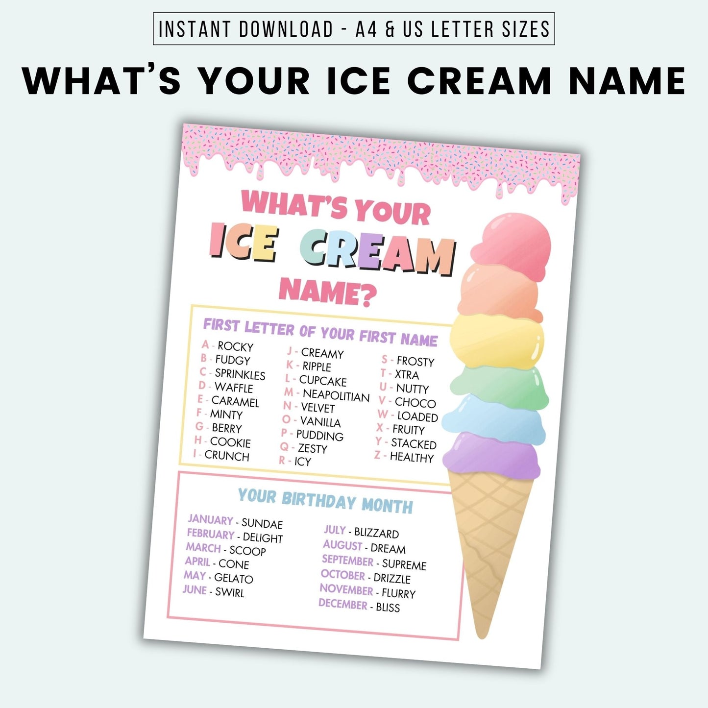 What's Your Ice Cream Name