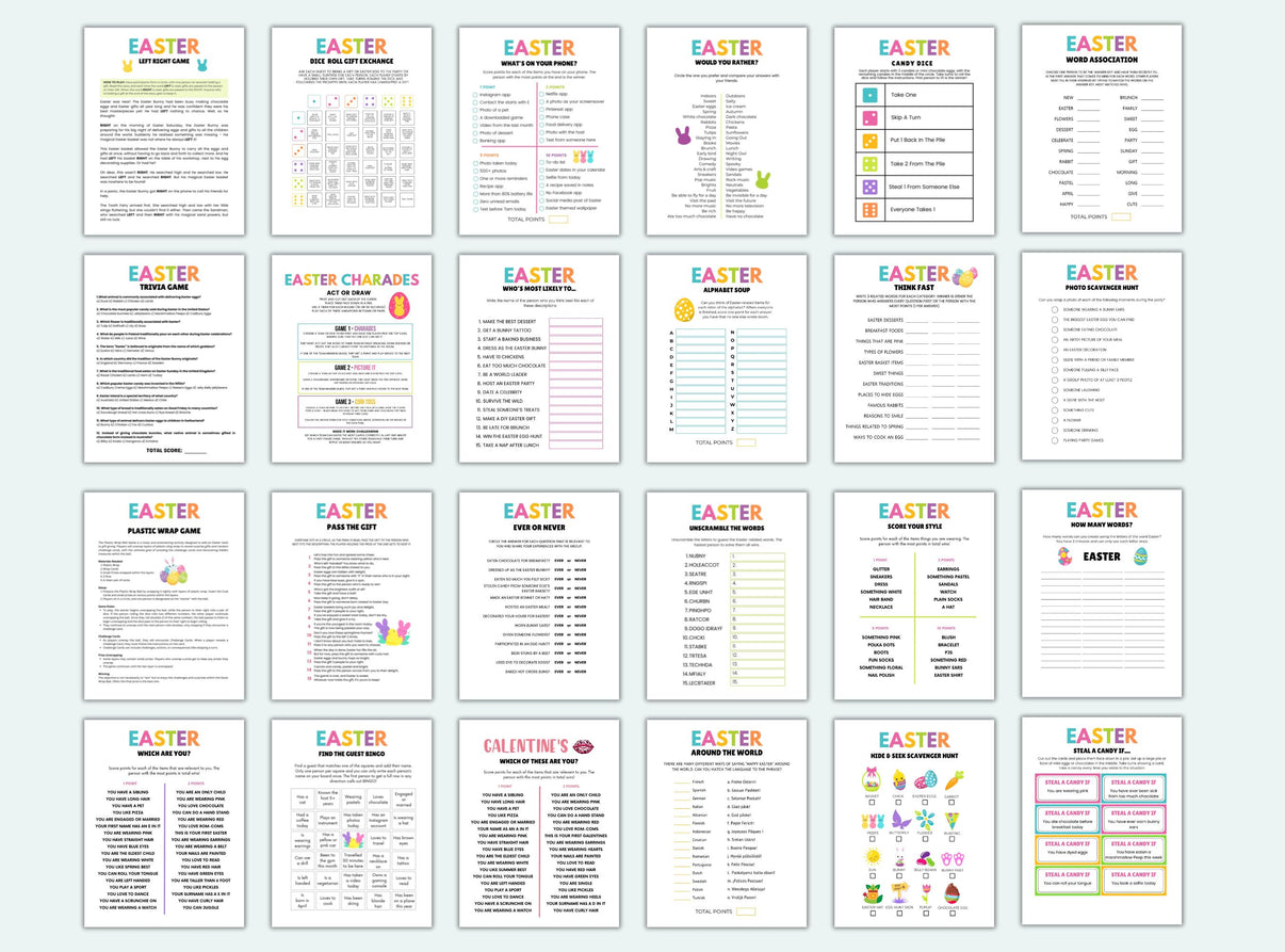 Easter Party Games Bundle – Simplify Create Inspire