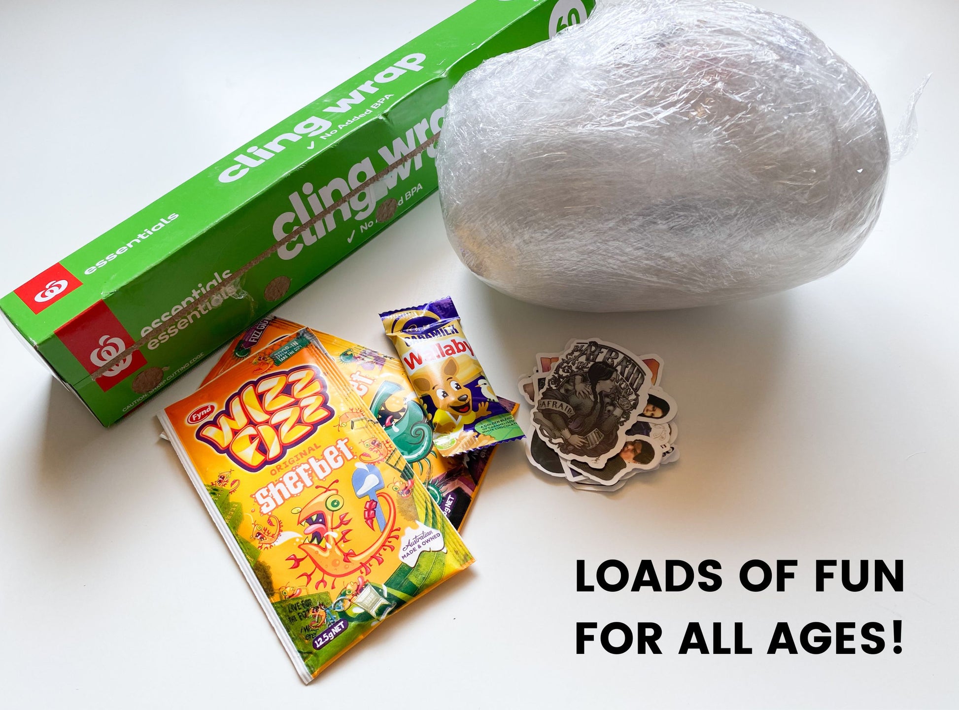 Thanksgiving Saran wrap ball game challenge cards