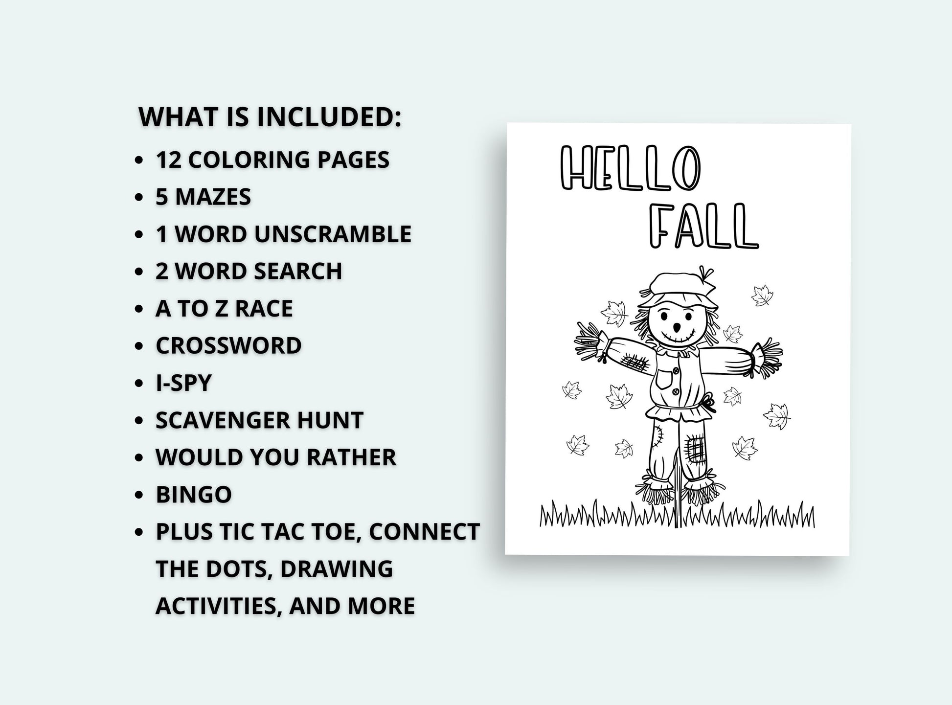 Printable Fall Activity Book