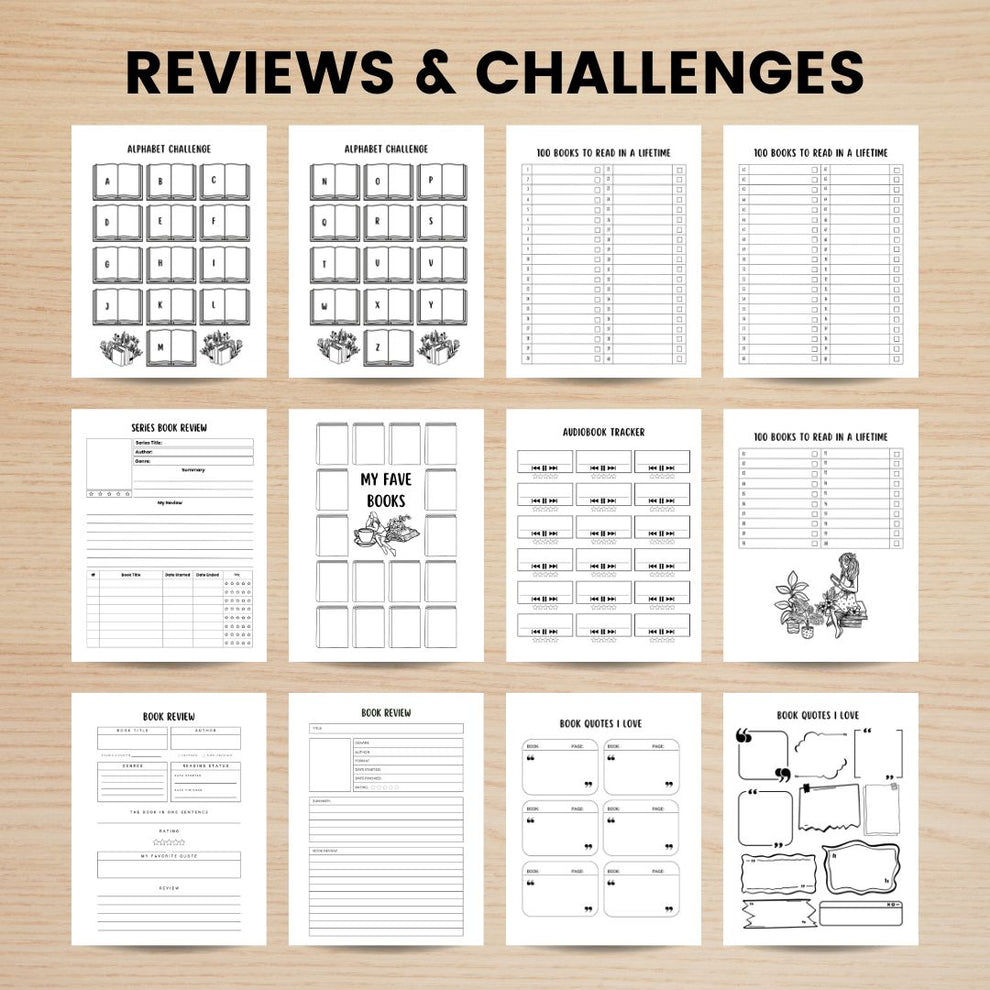 100 Book Reading Challenge Tracker PDF – Simplify Create Inspire