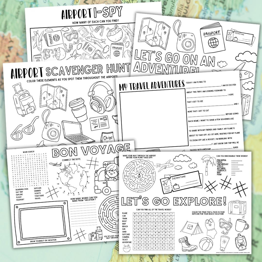 Summer Activity Placemats