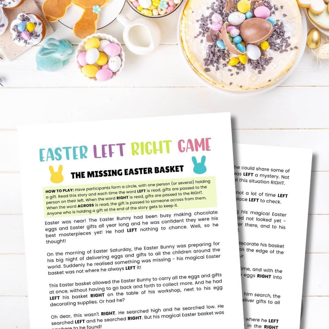 Easter Left Right Game - Simplify Create Inspire
