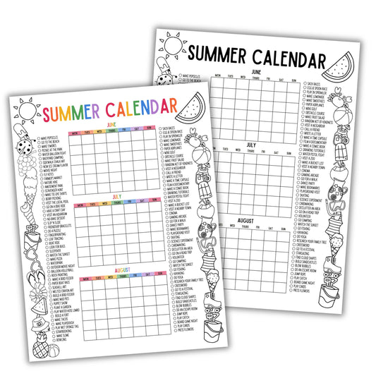 Summer Wall Calendar