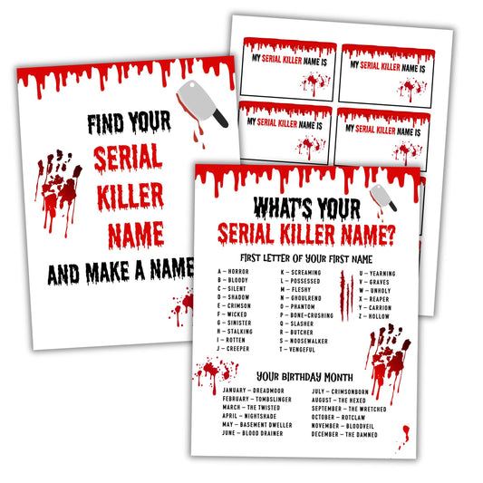 Halloween-themed game cards with text and graphics on a white background