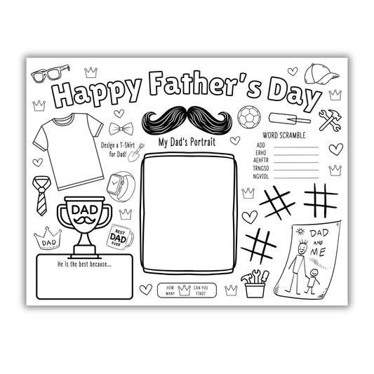 Fathers Day Activity Placemat