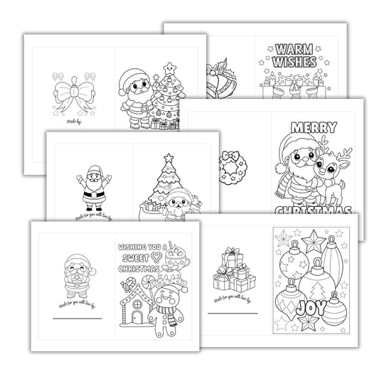printable coloring christmas cards