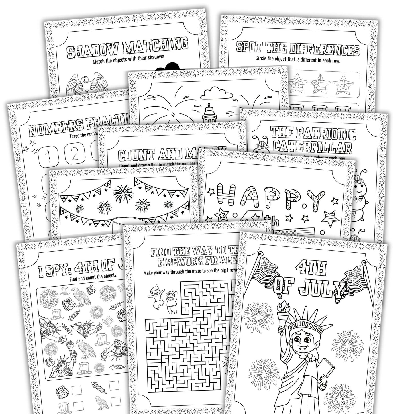 4th Of July Activity Book