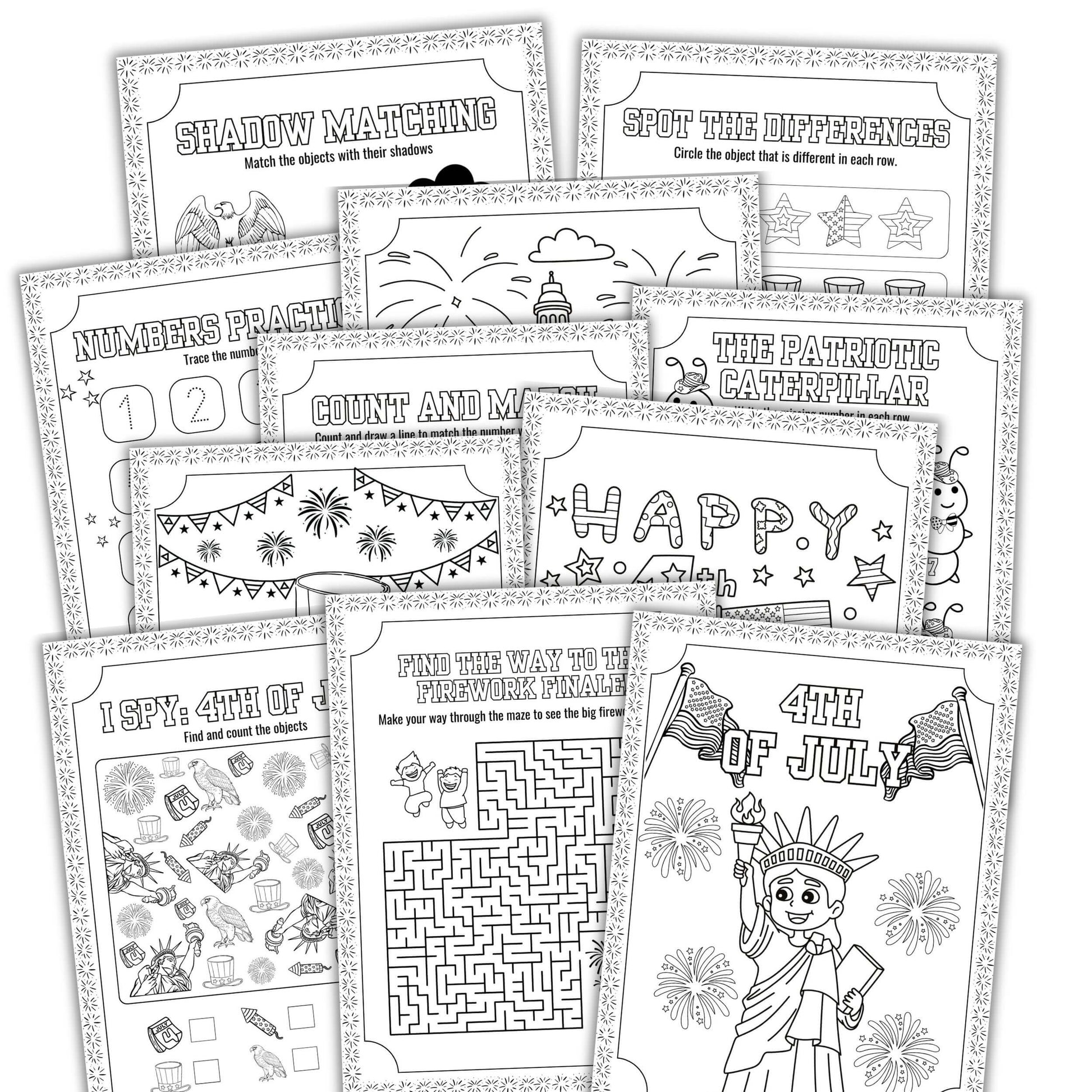 4th Of July Activity Book