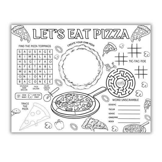 Pizza Party Activity Placemat
