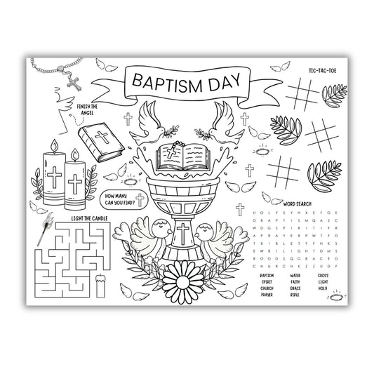 Baptism Colouring Placemat