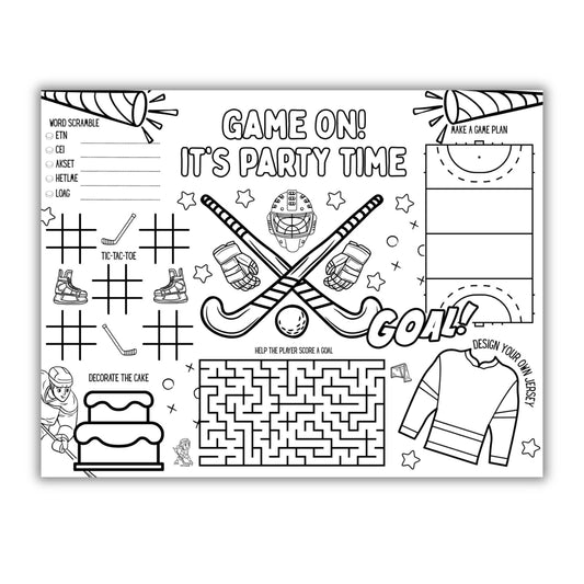 Soccer Party Activity Placemat