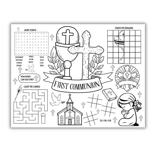 First Communion Activity Placemat
