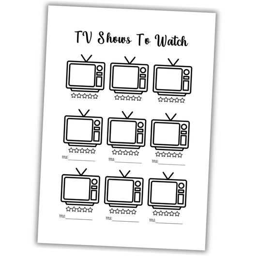 Shows To Watch Tracker