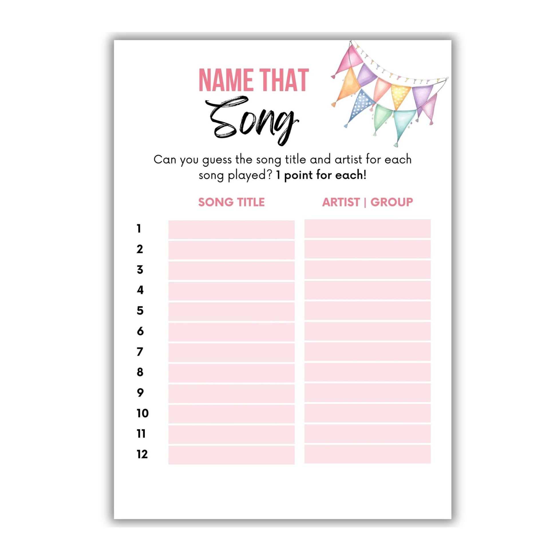 Name That Song Party Game - Simplify Create Inspire