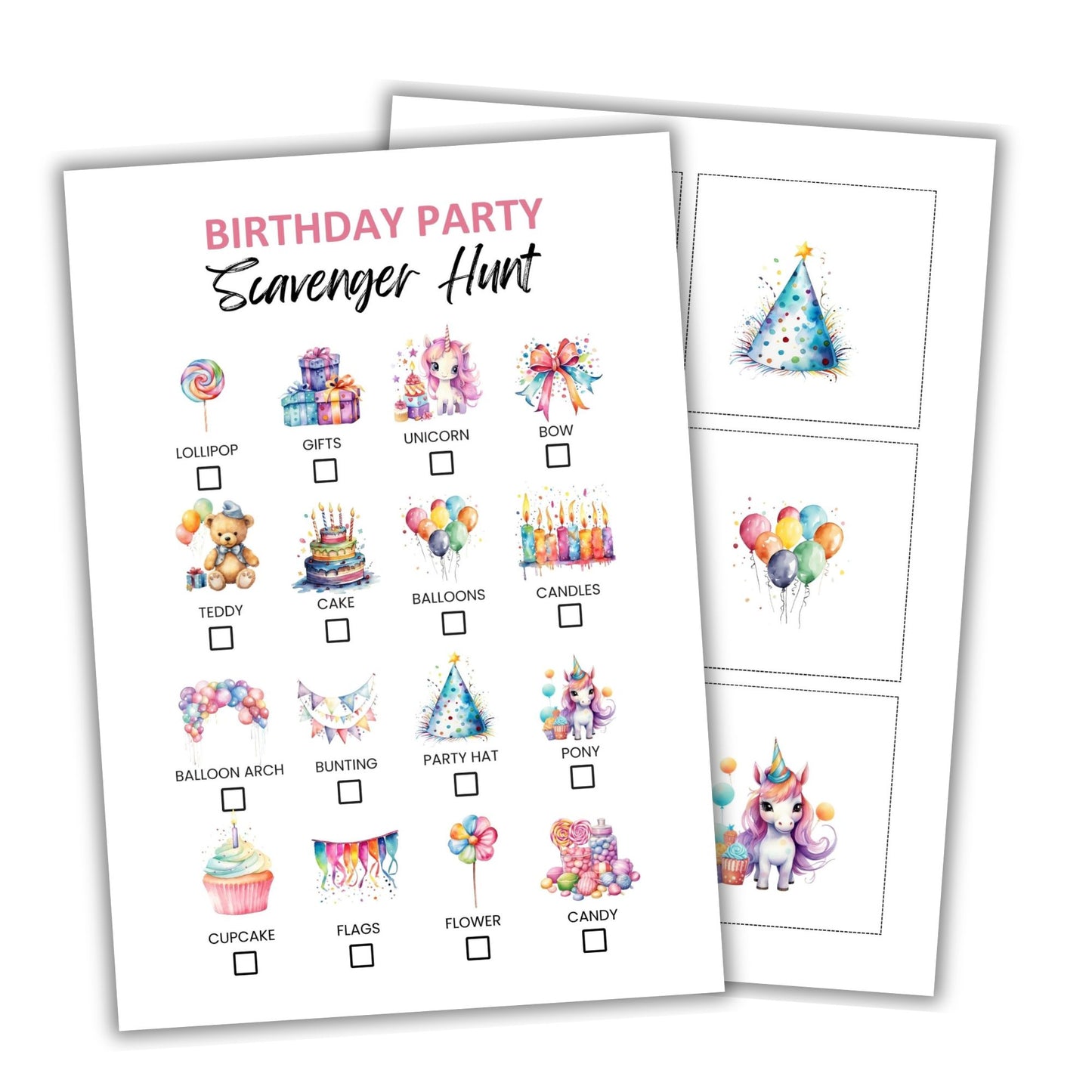 Birthday Party Scavenger Hunt Game - Simplify Create Inspire