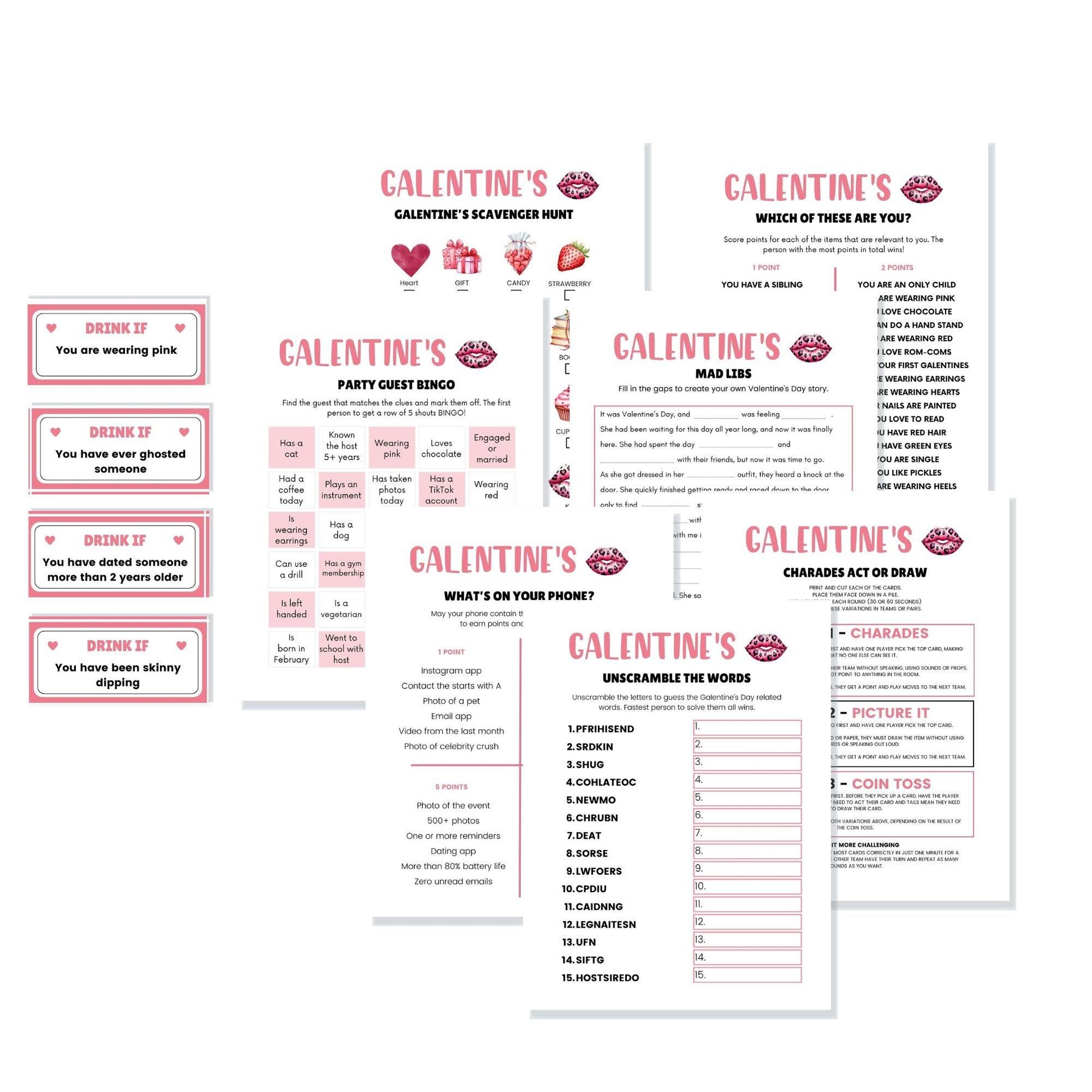 Galentines Day Party Games Bundle - Simplify Create Inspire