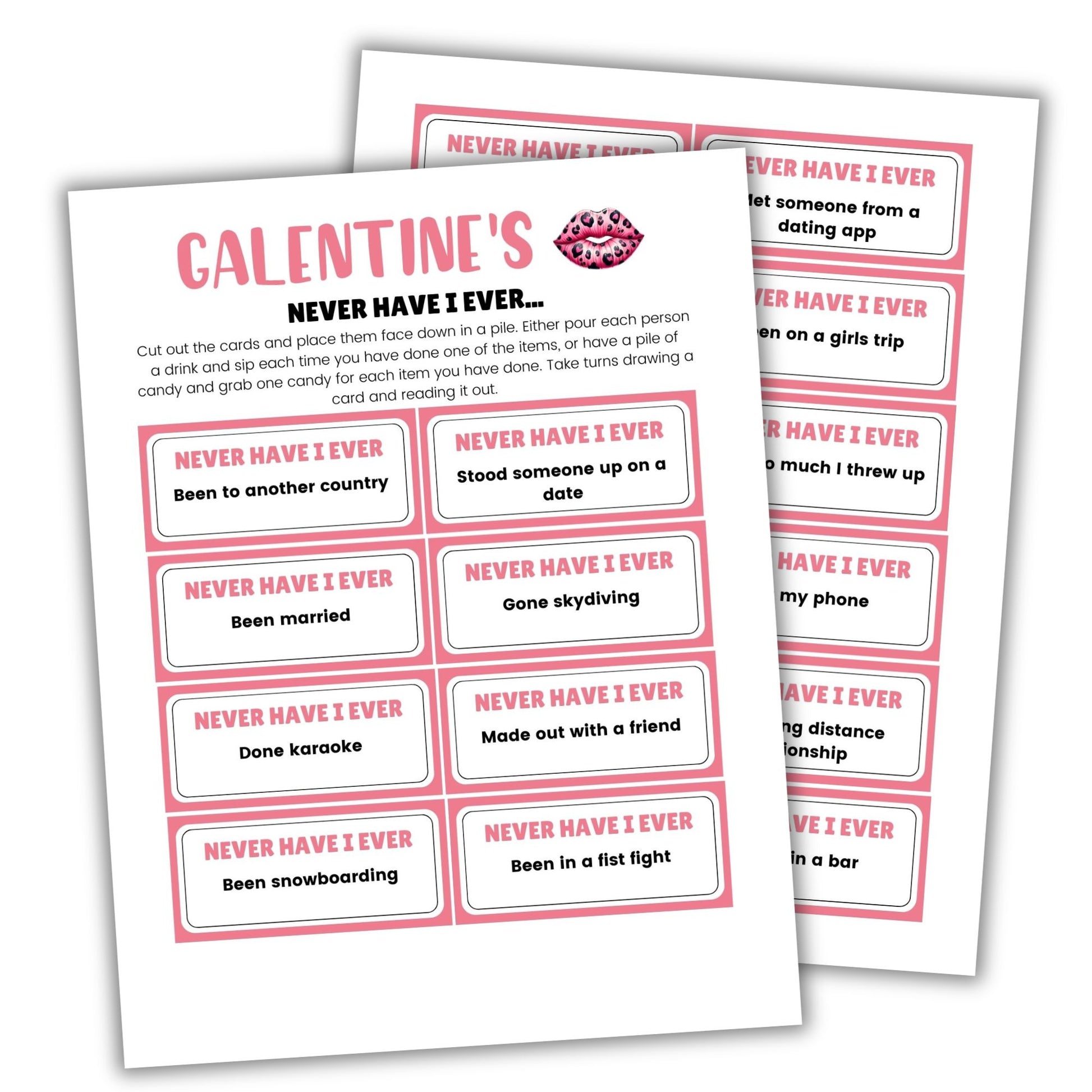 Galentines Day Never Have I Ever Game - Simplify Create Inspire