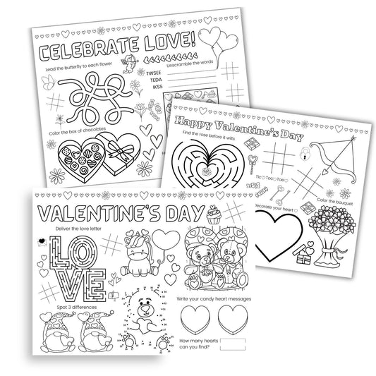 Valentine Activity Placemats - Simplify Create Inspire