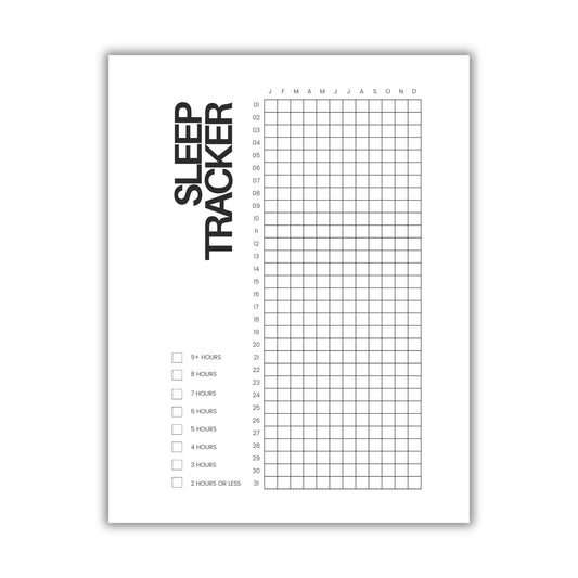 Annual Sleep Tracker - Simplify Create Inspire