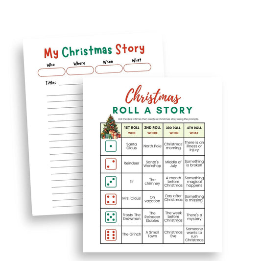 Christmas Roll A Story Dice Game - Simplify Create Inspire