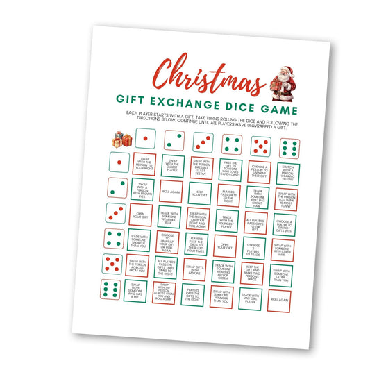 Christmas Dice Gift Exchange Game - Simplify Create Inspire
