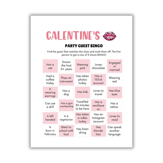 Galentine's Party Find The Guest Bingo Game - Simplify Create Inspire
