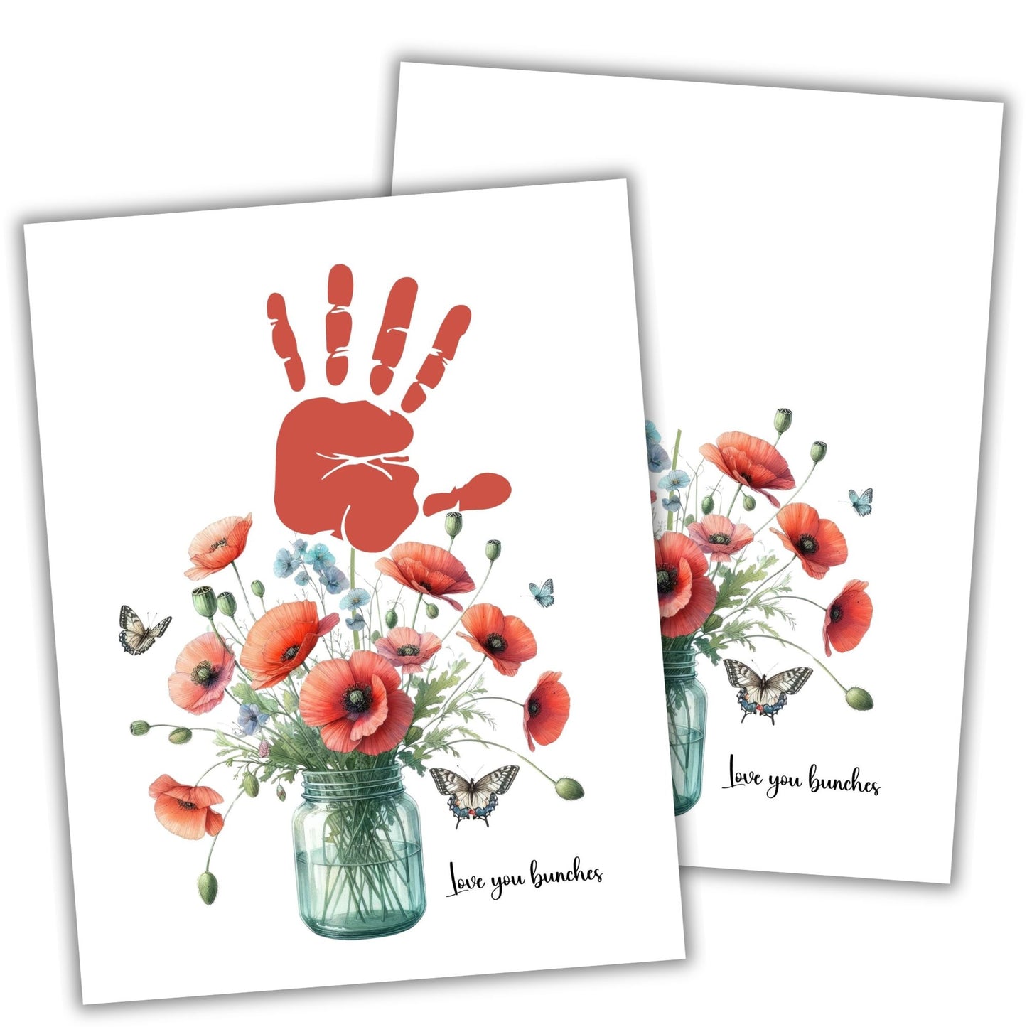 Love You Bunches Flower Handprint Art