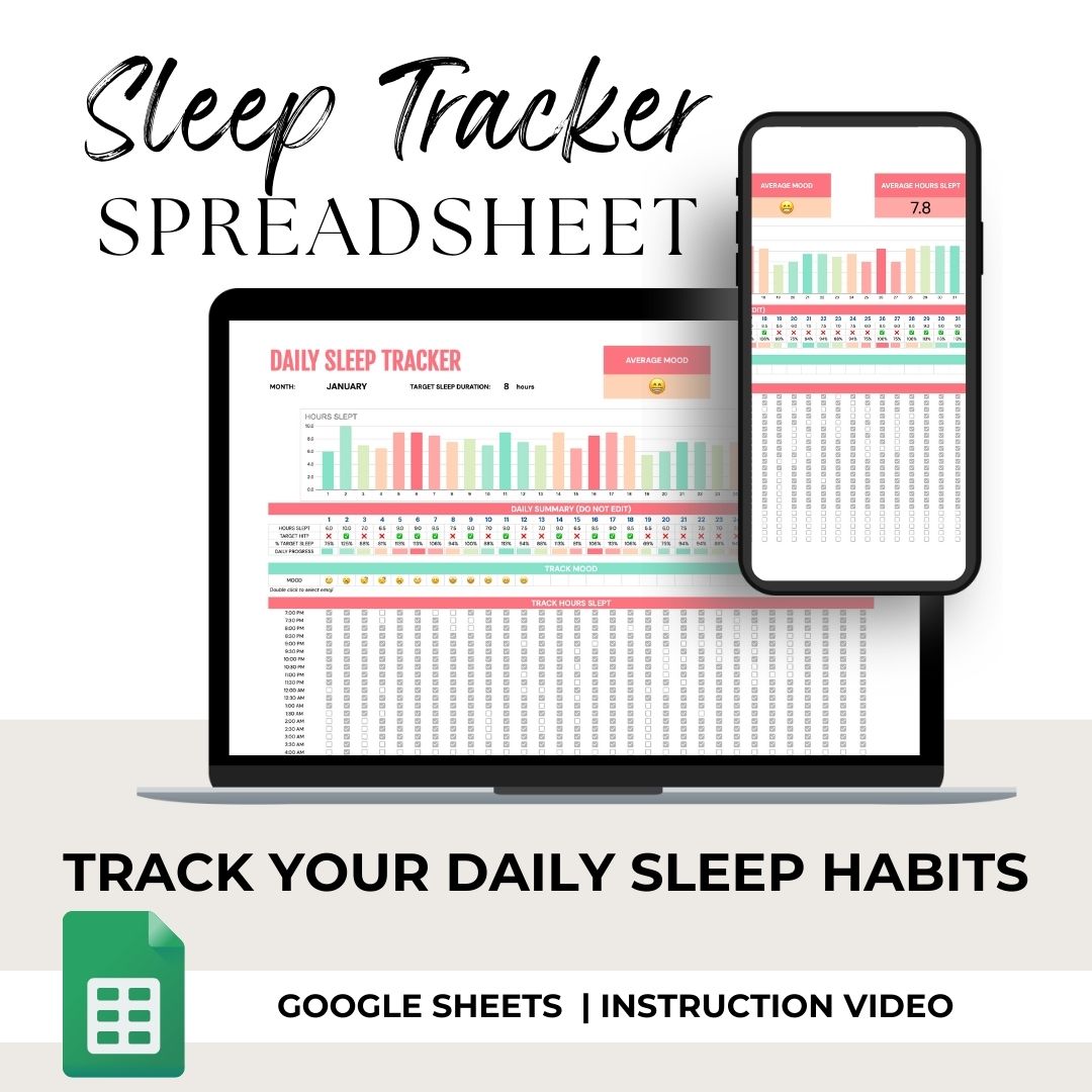 Daily Sleep Tracker Spreadsheet