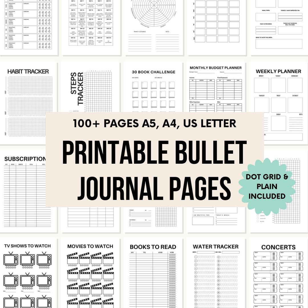 Mega Bullet Journal Pages Bundle