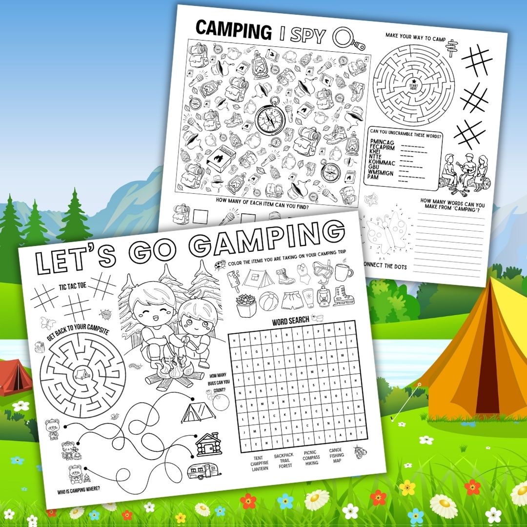 Camping Activity Placemats