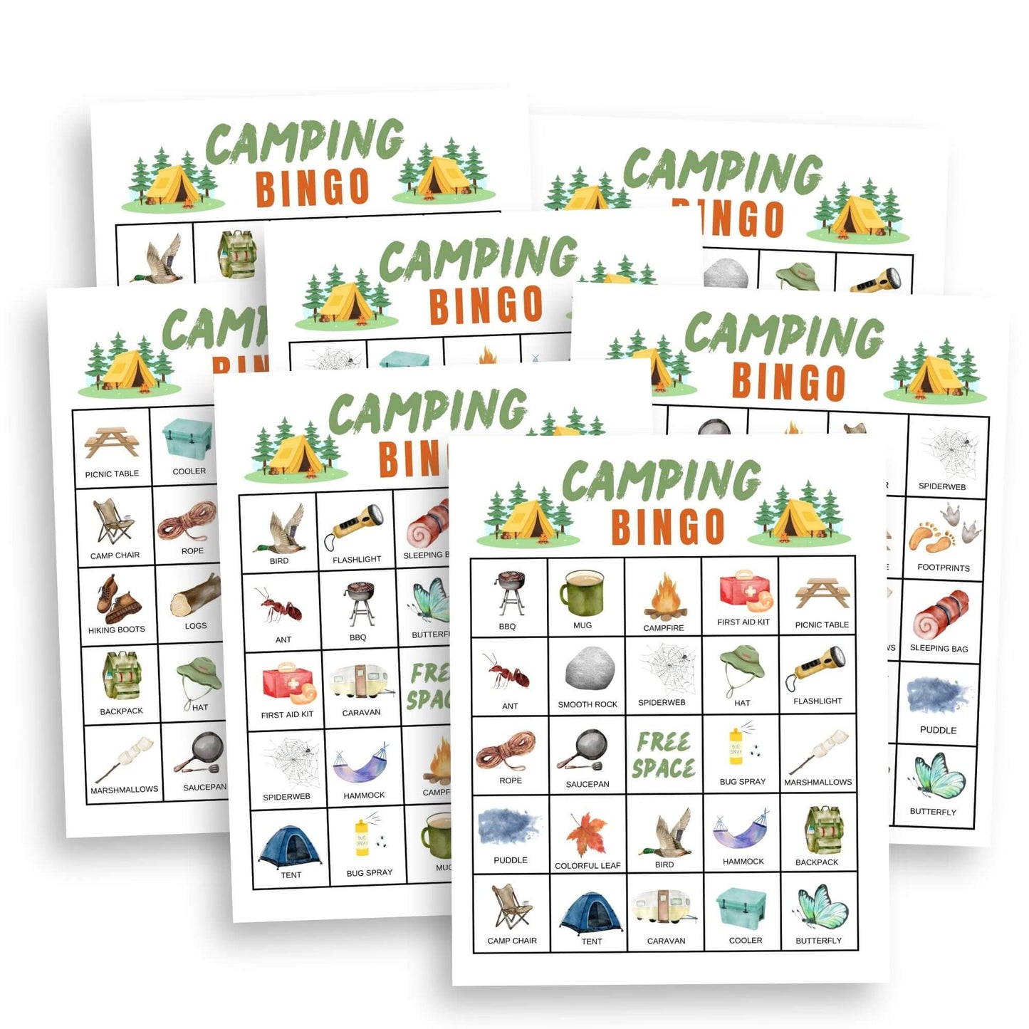 Camping Bingo Game