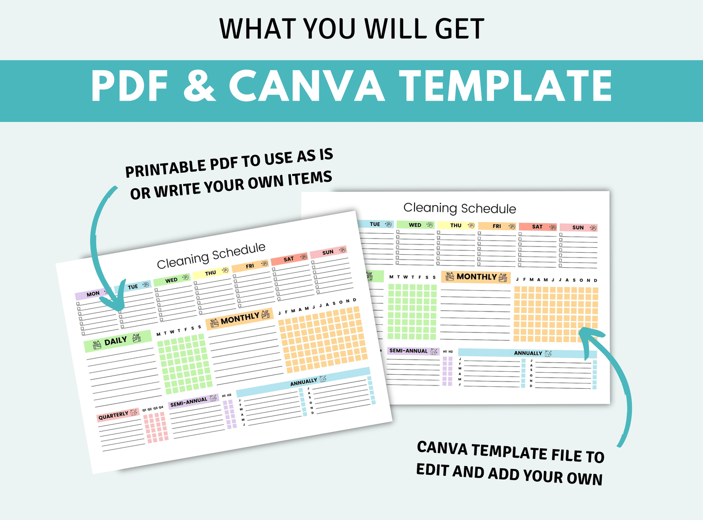 Editable Cleaning Schedule