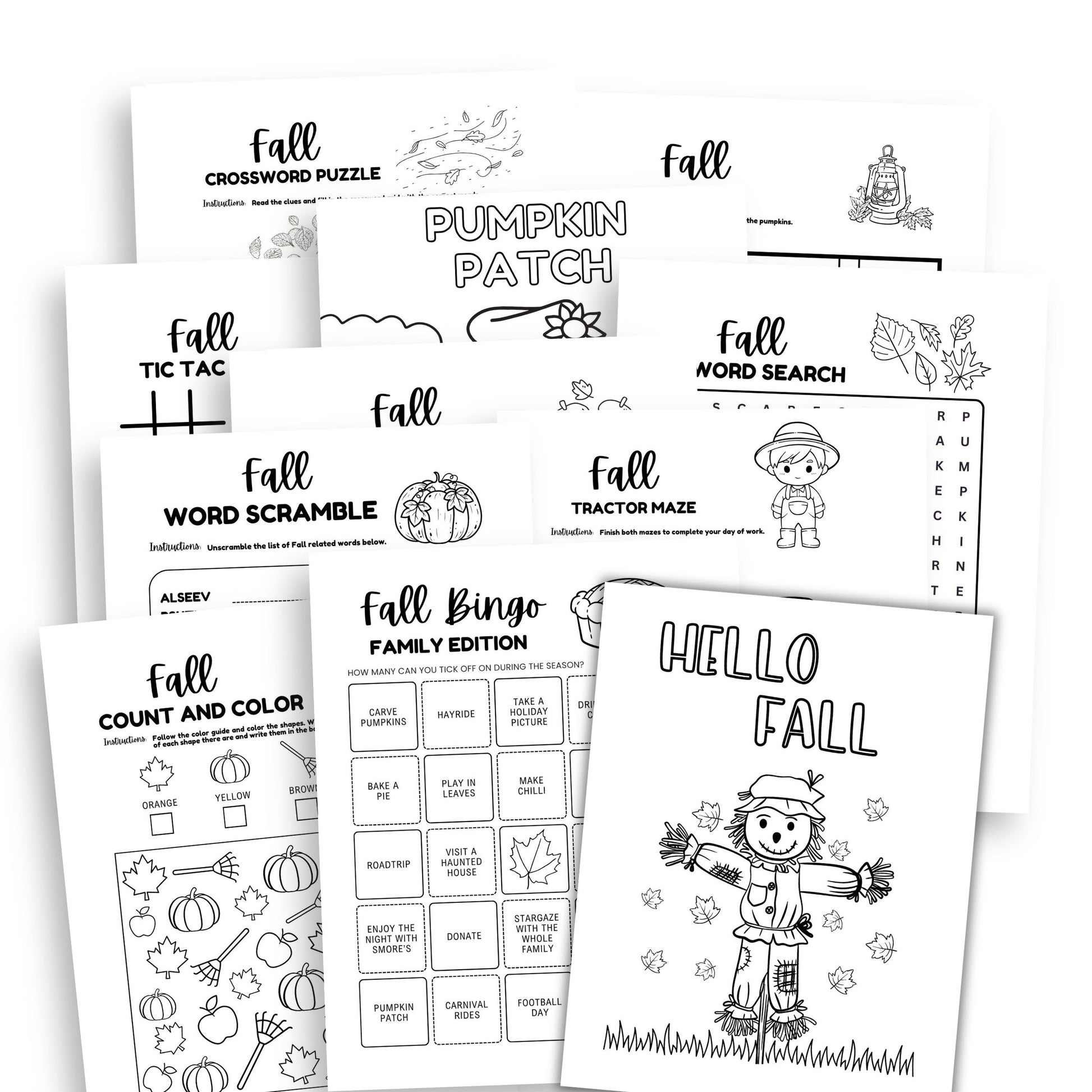 Printable Fall Activity Book