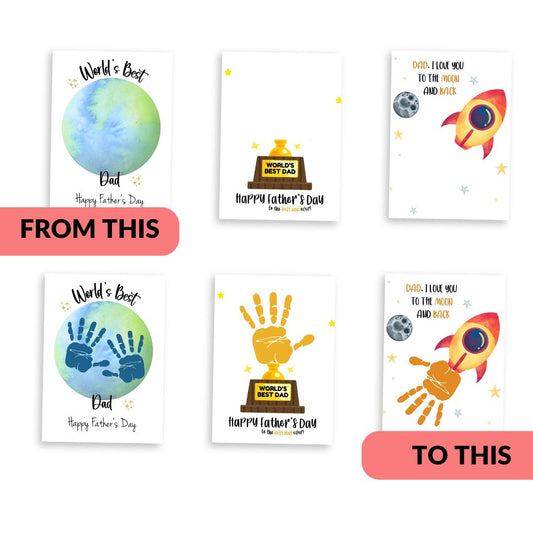 Printable Father's Day Handprint Art Bundle