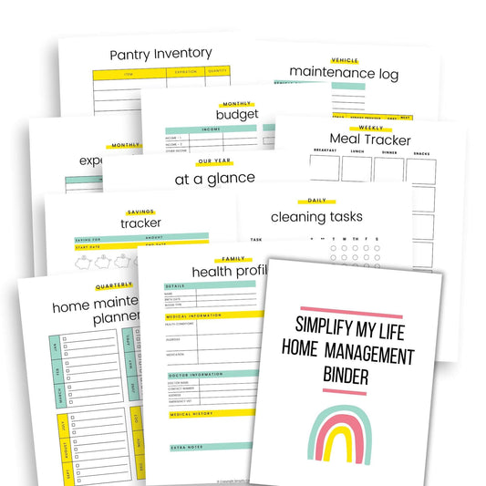 Simplify My Life Home Management Binder Kit