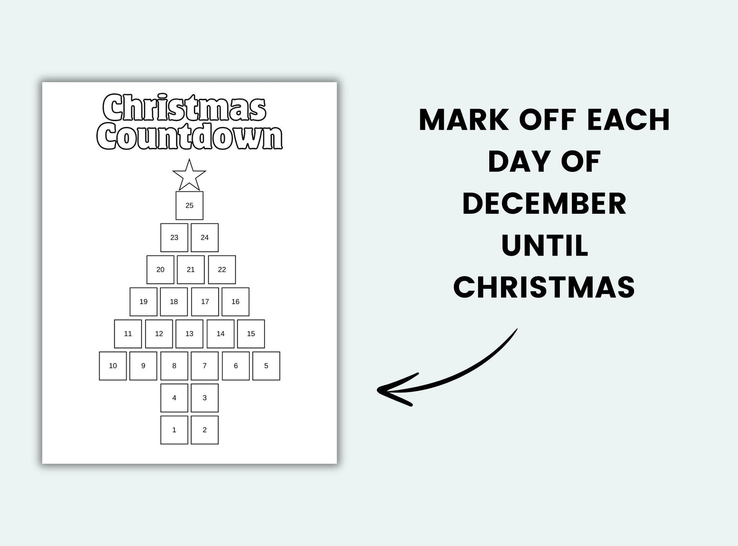 Christmas Countdown Advent Activity Book