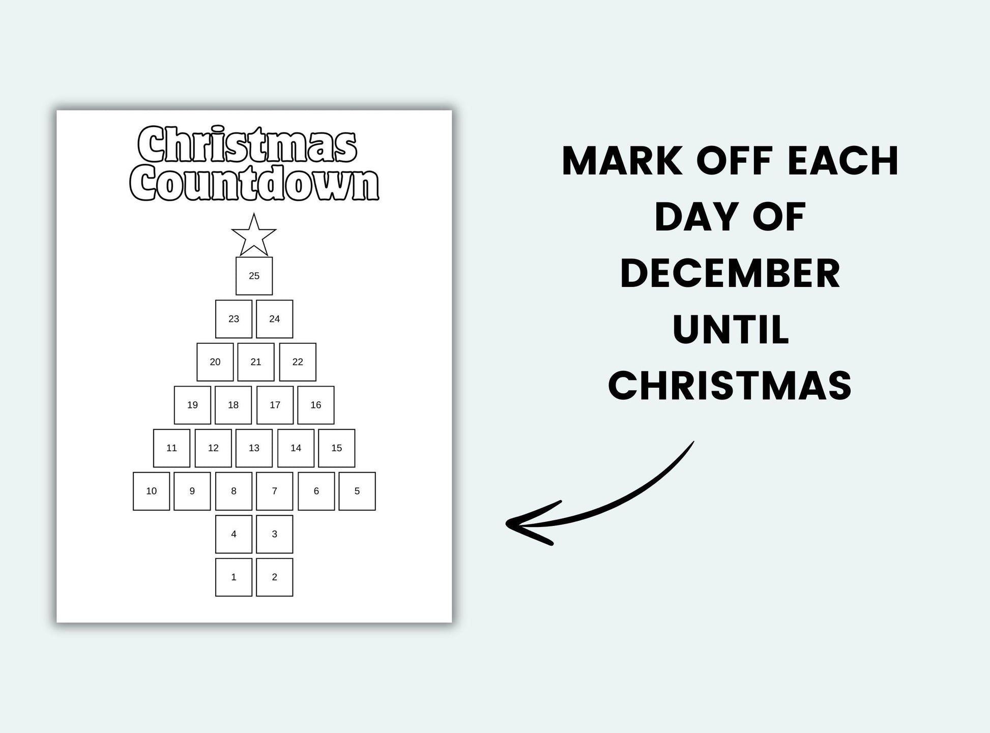 Christmas Countdown Advent Activity Book