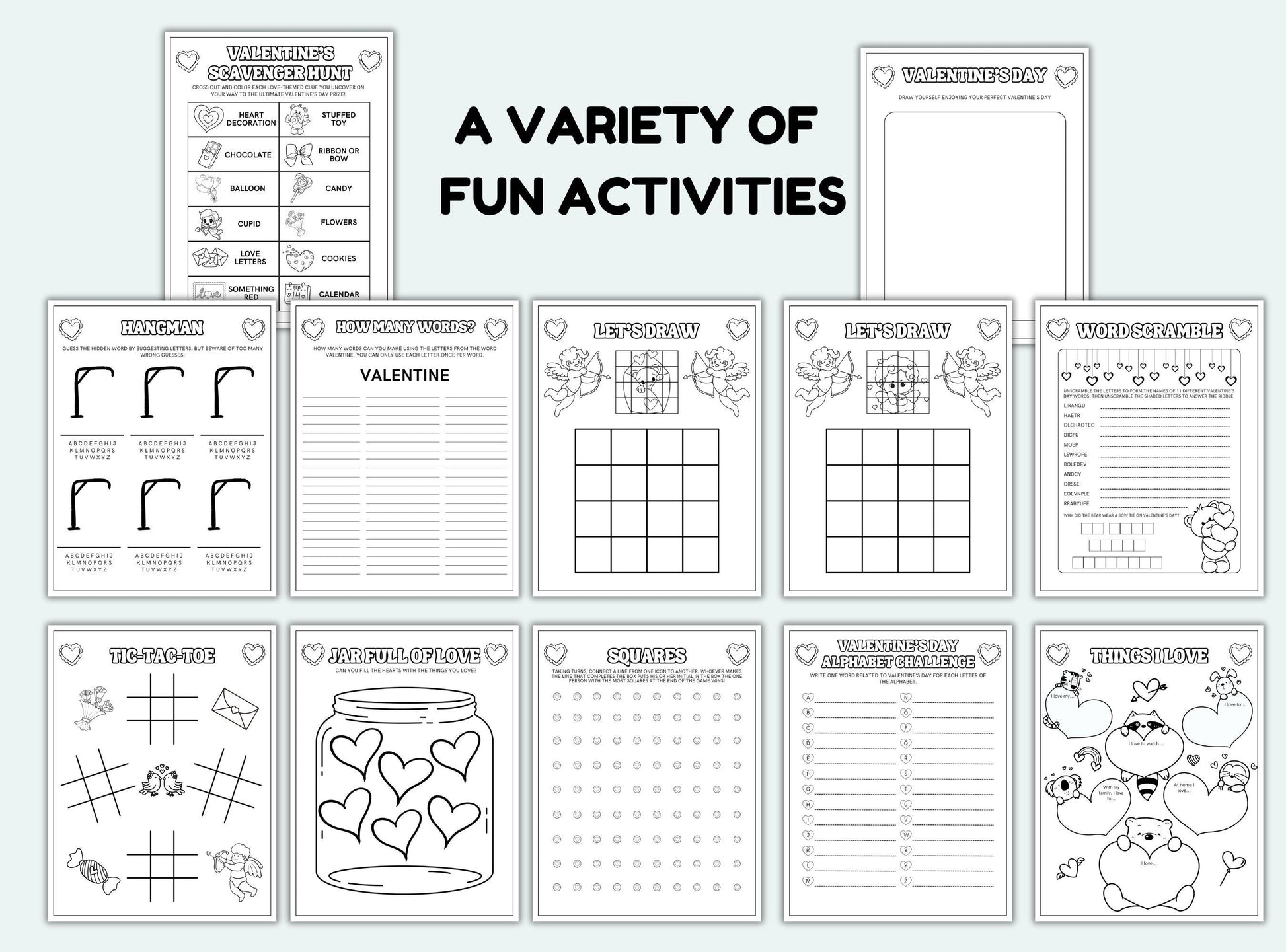 Valentines Day Activity Bundle