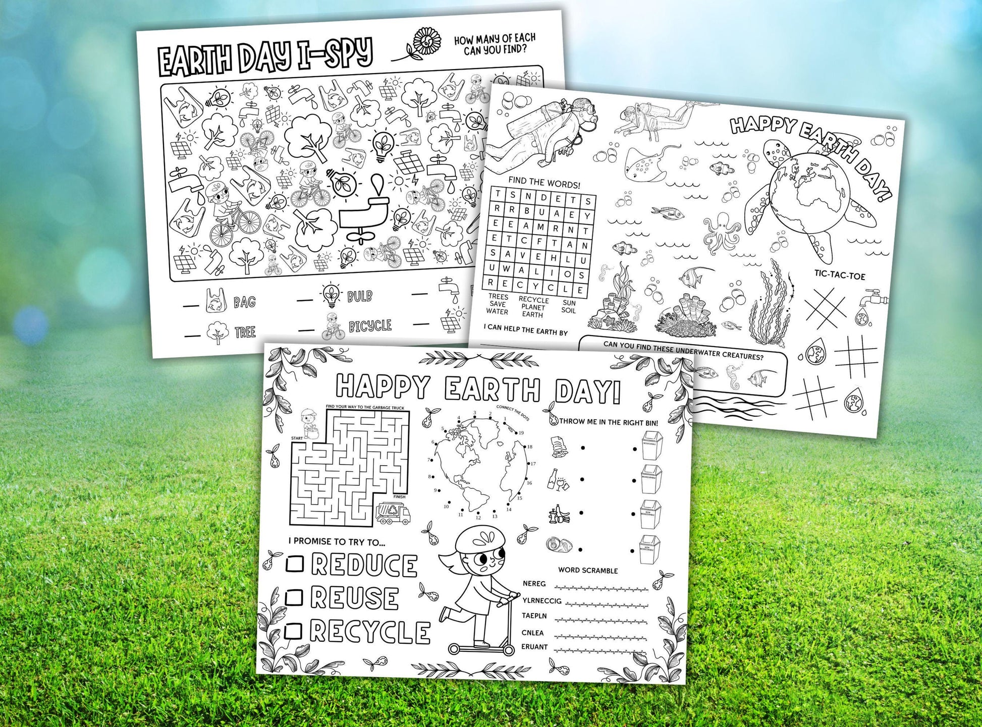 Earth Day Activity Placemat
