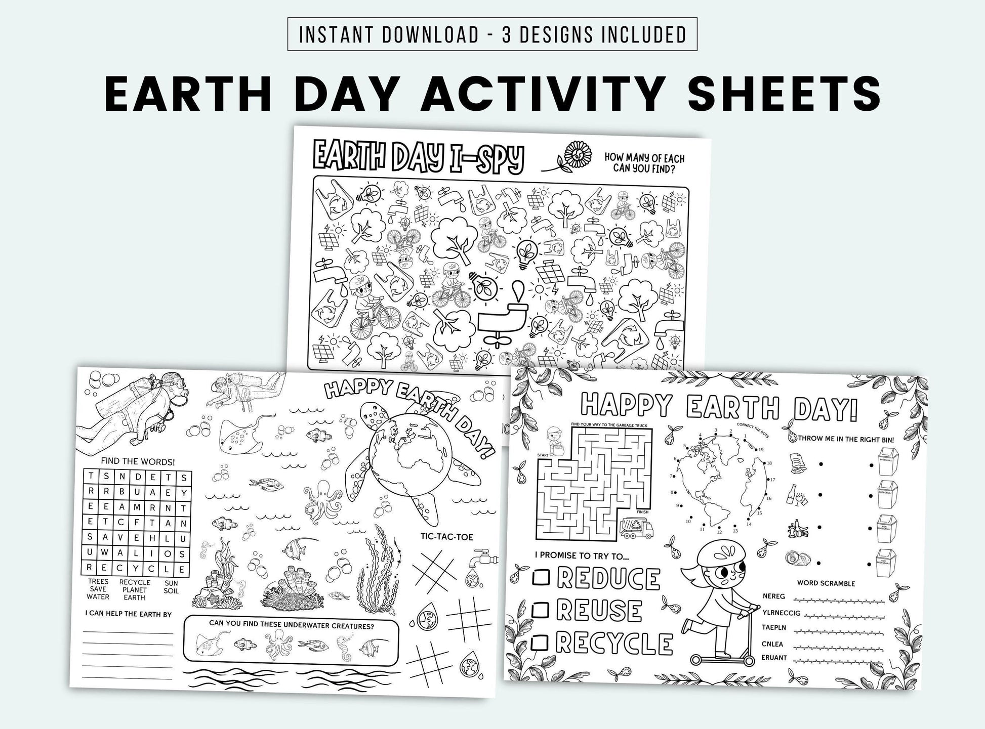 Earth Day Activity Placemat