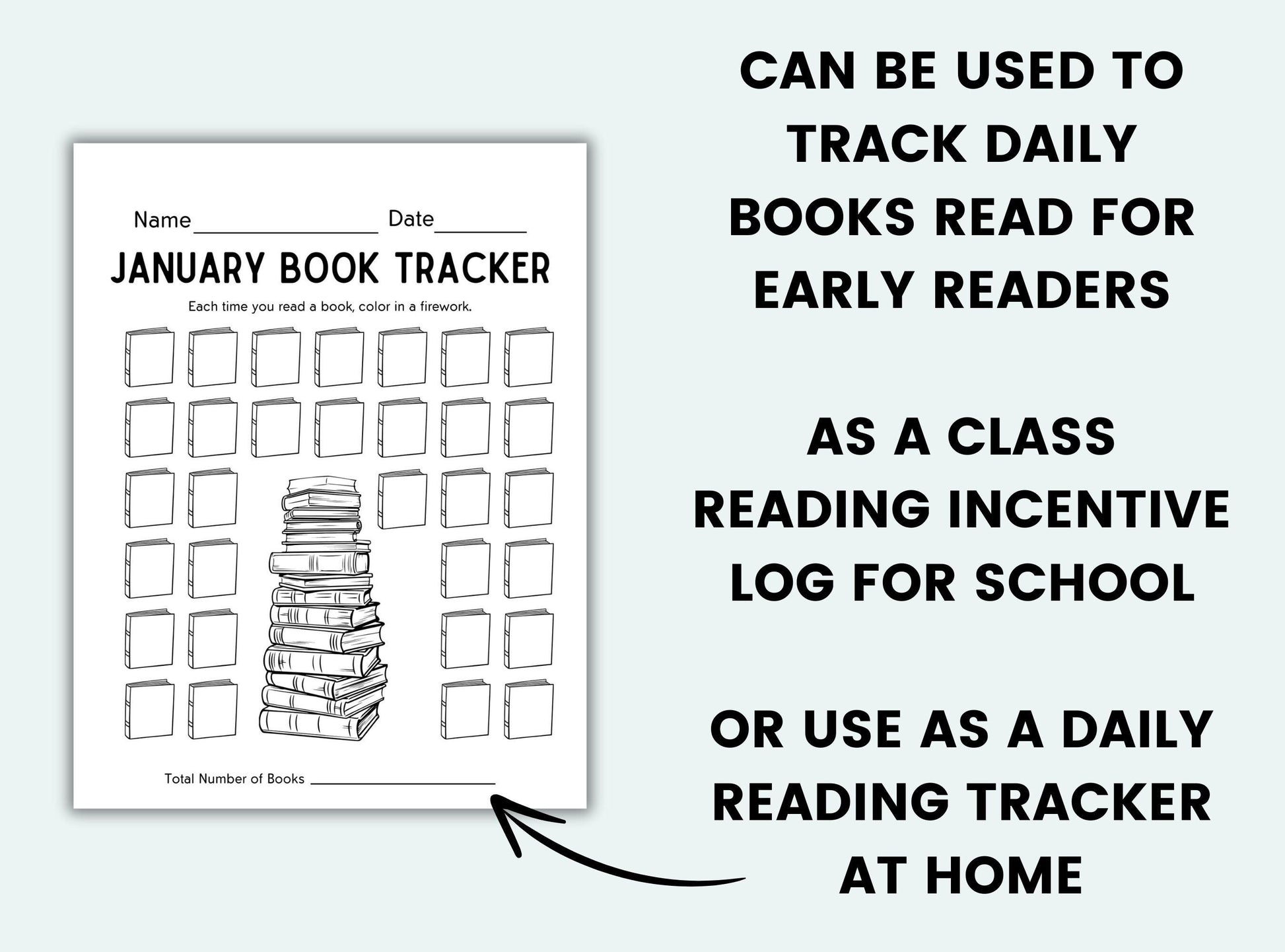 Monthly Reading Trackers For Kids