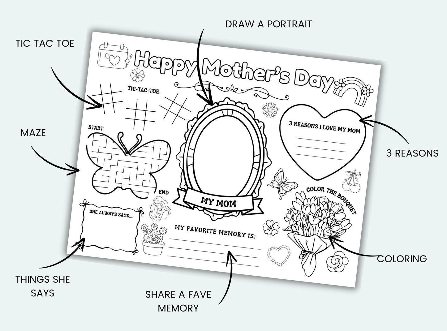 Mothers Day Activity Placemat