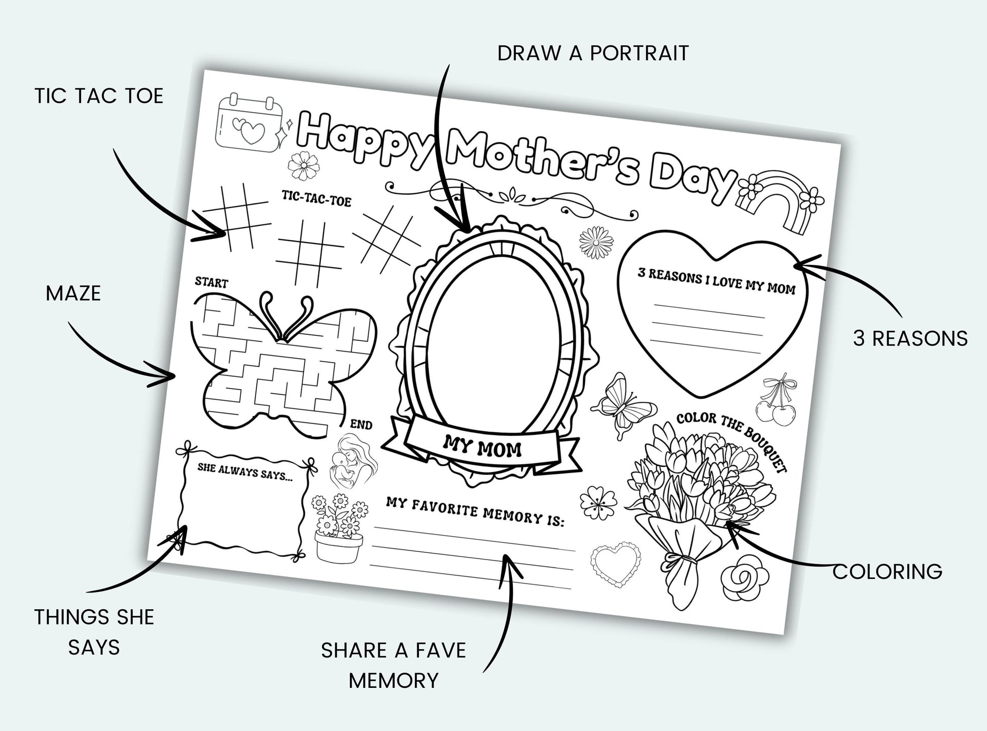 Mothers Day Activity Placemat